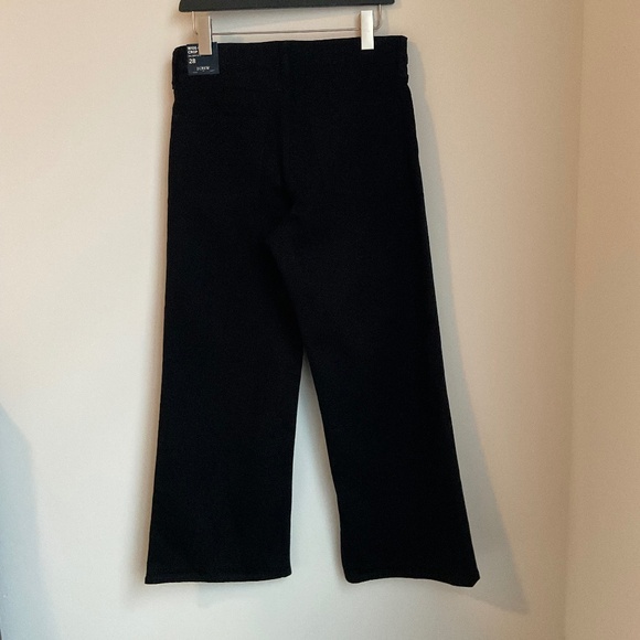 NWT J.Crew Factory Black Cropped wide-leg black jean all-day stretch SZ 28 & 31 - Picture 5 of 10